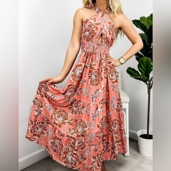 🔥Anna-Kaci,Sexy cross-neck halter style w/large bow, Size 2EU/Med US, EUC - Picture 1 of 10